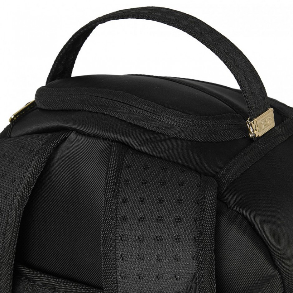 Backpack Coal - Sprayground Shark Central Gold Lettering