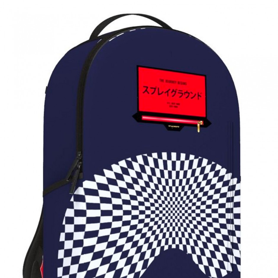 B9273 Colorful - Sprayground Sharks Ichimatsu-Moye Warp Check Shark