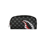Pouch Grey - Sprayground Sharks In Paris WTF Bubbly Black Check Image 0