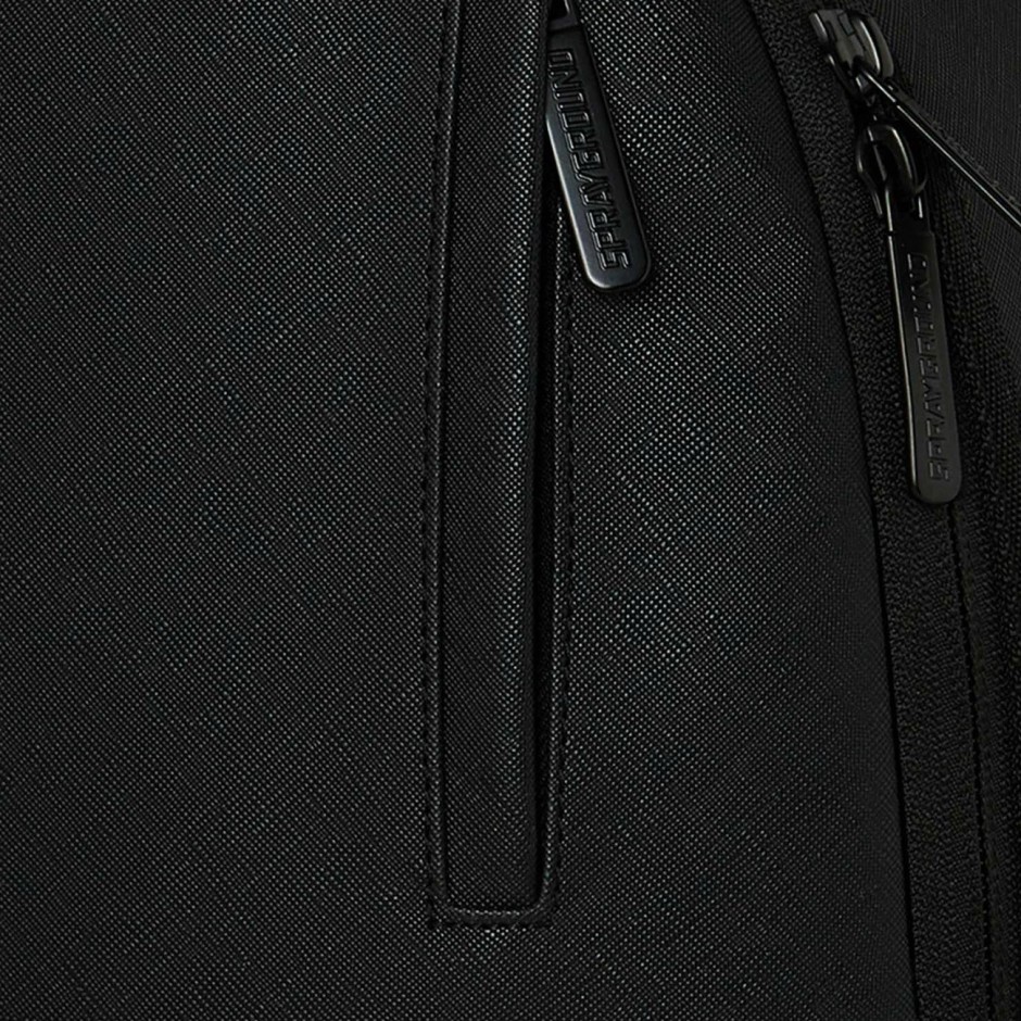 Τσάντα Πλάτης Μαύρη - Sprayground Blacked Out Embossed Gold Tooth DLXSV