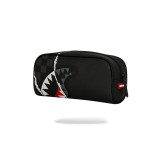 Pouch Black - Sprayground Center Rip Revealing Gray Check Image 2