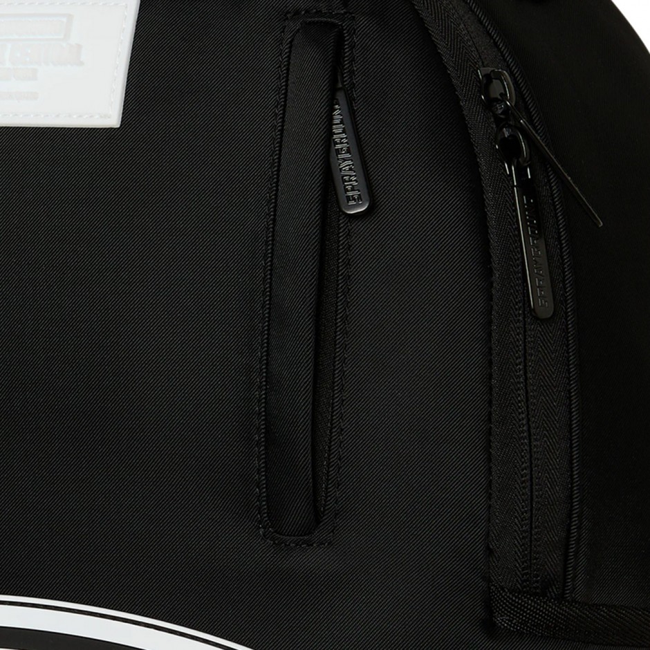 Τσάντα Πλάτης Μαύρη - Sprayground Shark Central White Stencil Shark Black Nylon
