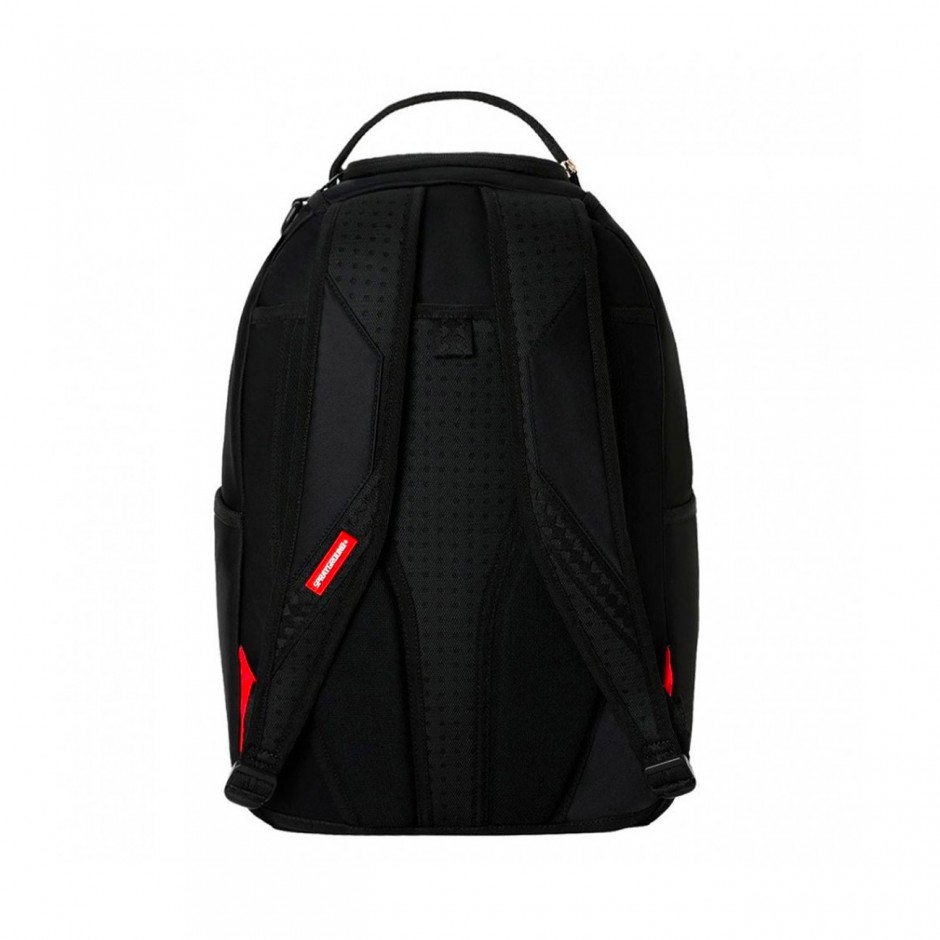 Τσάντα Πλάτης Μαύρη - Sprayground Shark Central Blacked Out Embossed Nylon