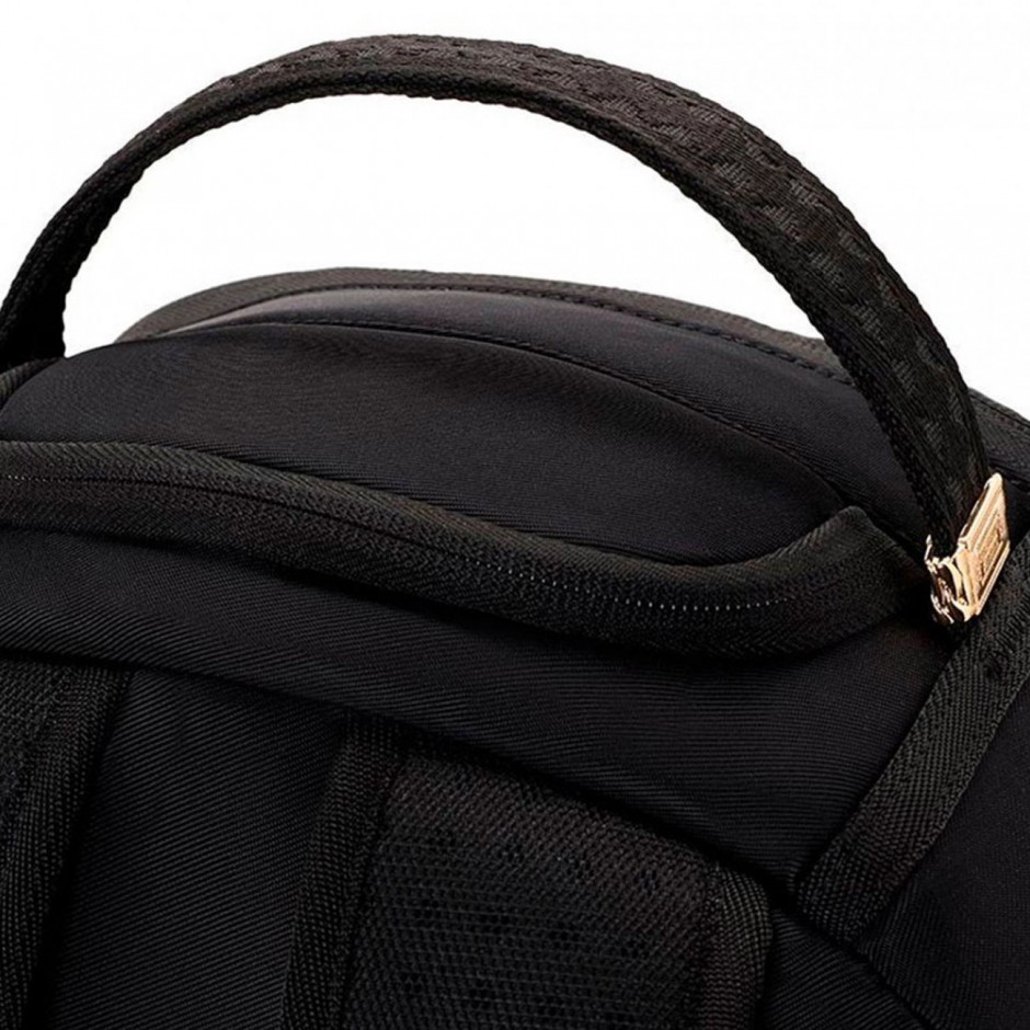 Τσάντα Πλάτης Μαύρη - Sprayground Shark Central Blacked Out Embossed Nylon