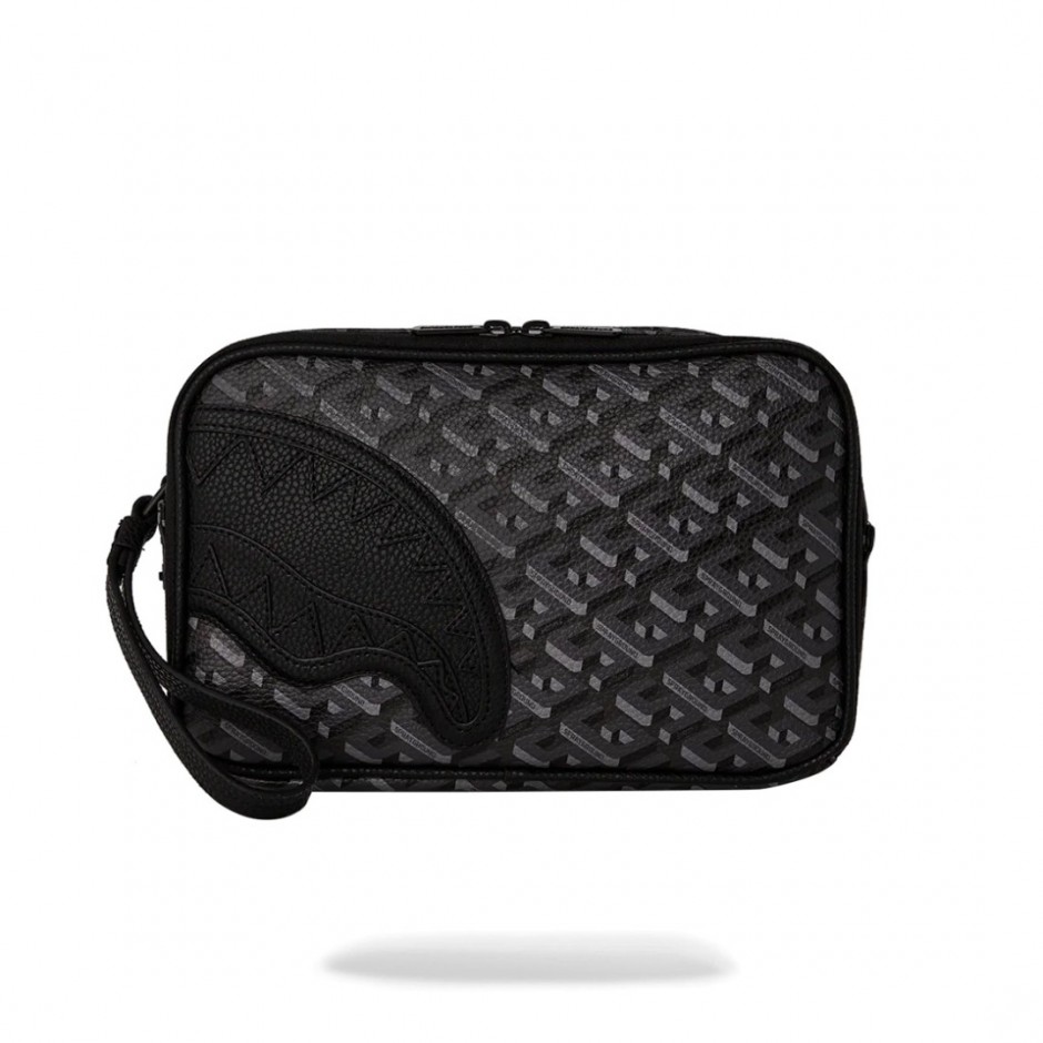 Τσάντα Νεσεσέρ Μαύρη - Sprayground 3DSG Blackout Toiletry Brick
