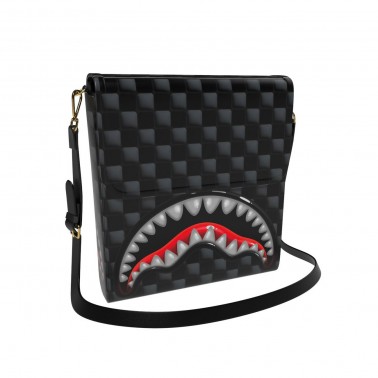 Τσάντα Ώμου Μαύρη - Sprayground Sharks In Paris Messenger Sling