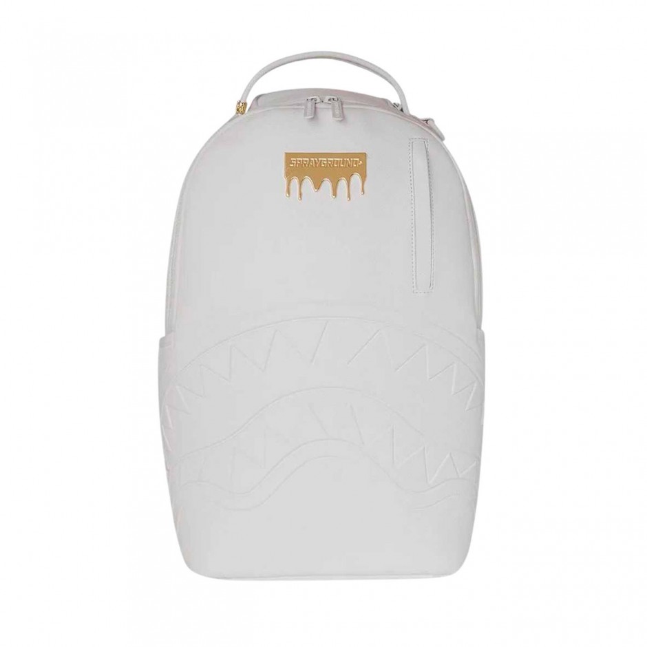 Τσάντα Πλάτης Λευκή - Sprayground Gold Brick Luxe White