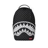 Τσάντα Πλάτης Μαύρη - Sprayground Black And White Drip Check Shark Εικόνα 