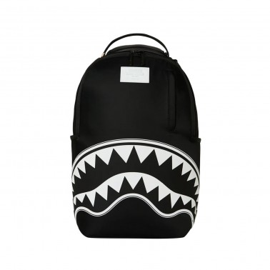 Τσάντα Πλάτης Μαύρη - Sprayground Shark Central White Stencil Shark Black Nylon