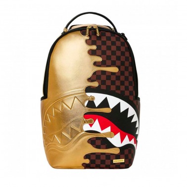 Τσάντα Πλάτης Πολύχρωμη - Sprayground Sharks In Paris Gold Drip