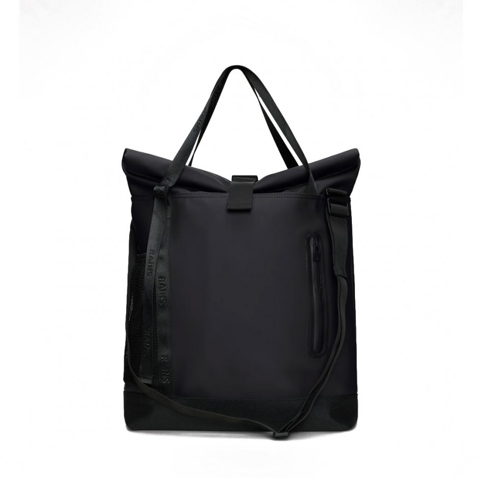 RAINS ROLLTOP TOTE BAG 13390-01 Black
