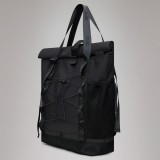 RAINS ROLLTOP TOTE BAG 13390-01 Black Image 1
