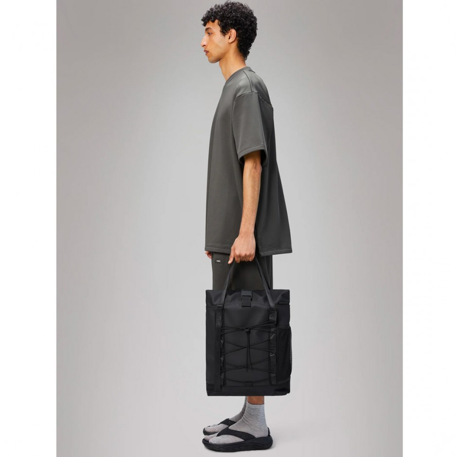 RAINS ROLLTOP TOTE BAG 13390-01 Black