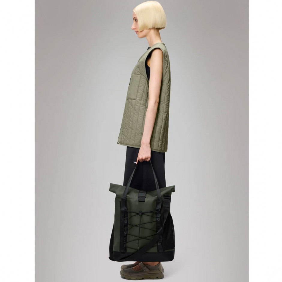 RAINS ROLLTOP TOTE BAG 13390-03 Green