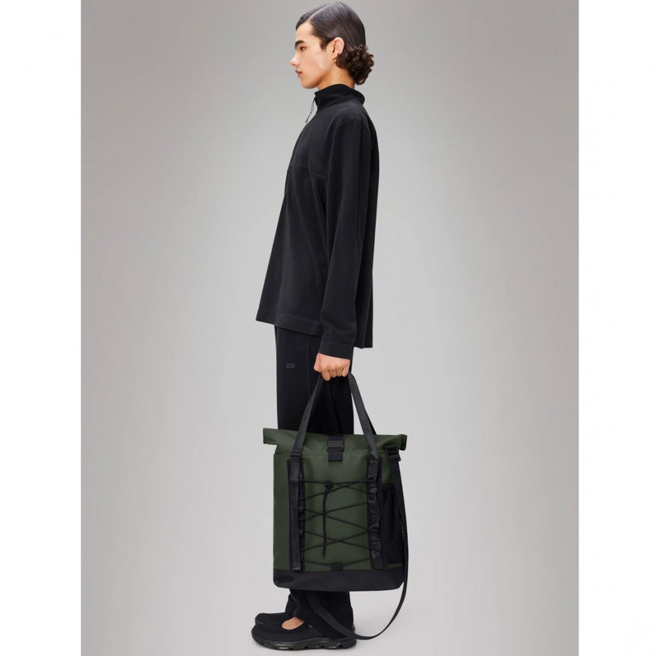 RAINS ROLLTOP TOTE BAG 13390-03 Green