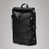 RAINS CORD ROLLTOP BACKPACK 14480-01 Black Image 1