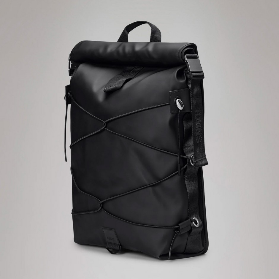 RAINS CORD ROLLTOP BACKPACK 14480-01 Black