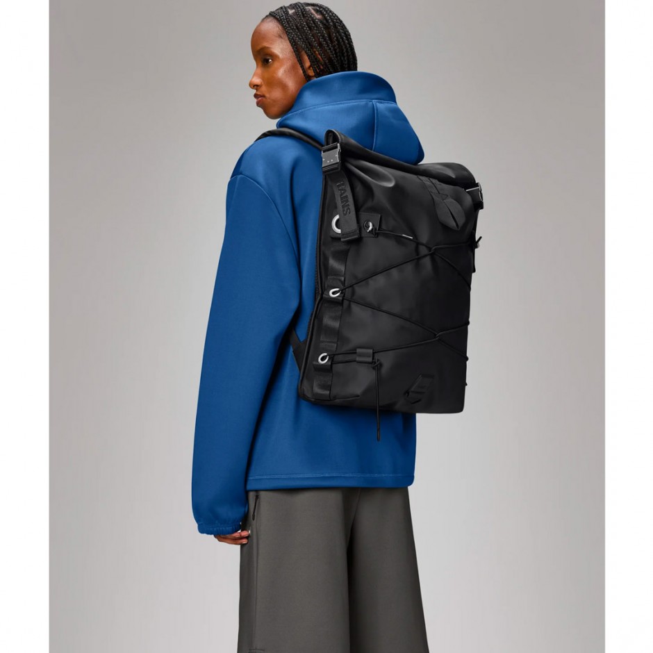 RAINS CORD ROLLTOP BACKPACK 14480-01 Black