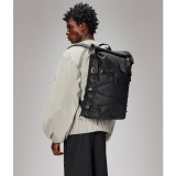 RAINS CORD ROLLTOP BACKPACK 14480-01 Black Image 3