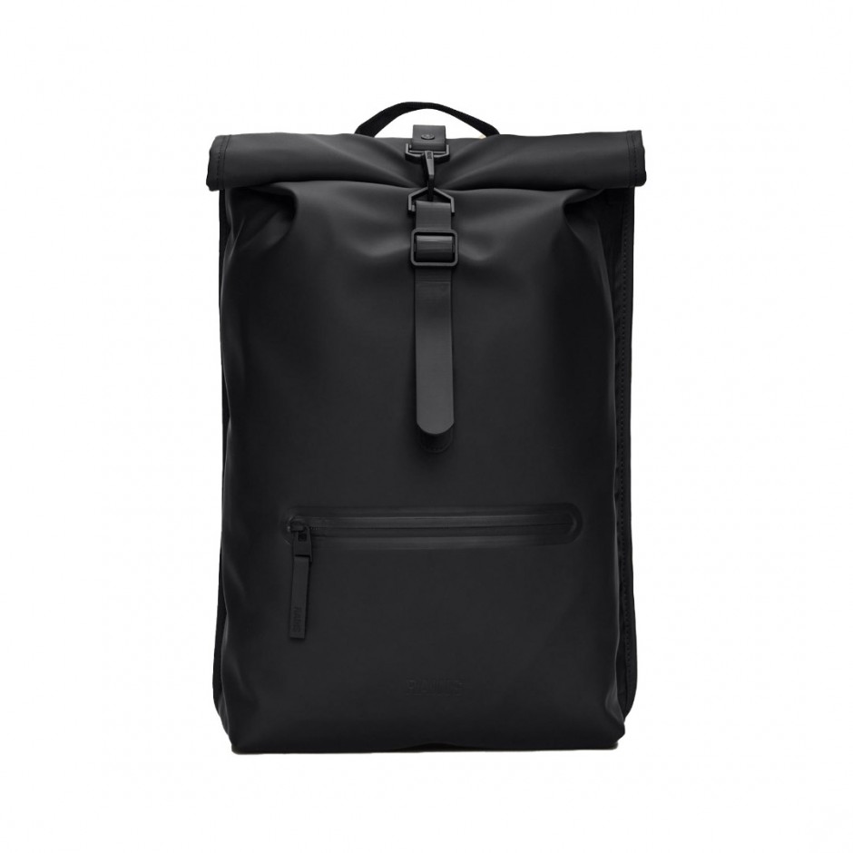 RAINS ROLLTOP RUCKSACK Μαύρο