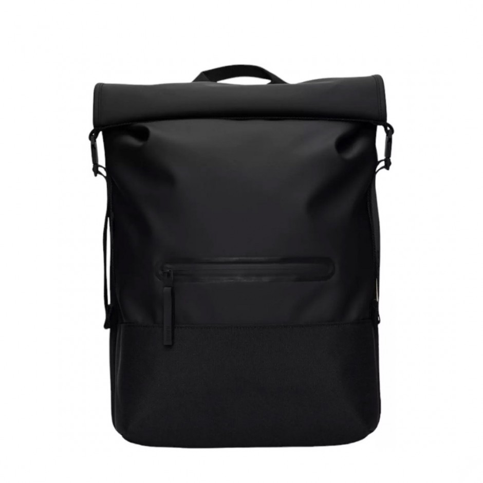 Τσάντα Πλάτης Μαύρη - Rains Trail Rolltop