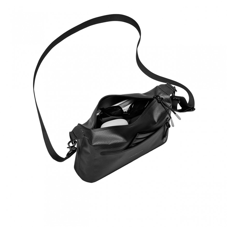 GASTON LUGA LIGHTWEIGHT DUOSEAL CROSSBODY LWDSCBBK-BLACK Black