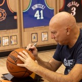 Signed Ball by Nick Galis - Trace 'N Chase Nick Galis Autographed Authentic Spalding NBA Game, Limited To 25 Image 1
