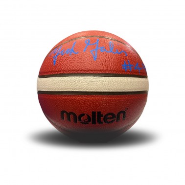 Signed Ball by Nick Galis - Trace 'N Chase Nick Galis Autographed Authentic Molten BG-4500 FIBA #4, Limited To 87