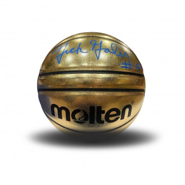 Signed Ball by Nick Galis - Trace 'N Chase Nick Galis Autographed Authentic Molten Gold BG-SL7 #4, Limited To 87