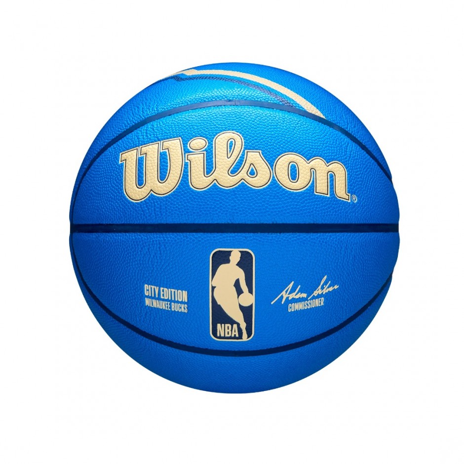 WILSON 2024 NBA TEAM CITY COLLECTOR MIL BUCKS 7 WZ4033817XB7 Blue