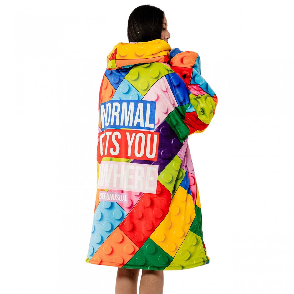 BEE UNUSUAL PLAY WITH ME HOODED PONCHO BLANKET HH-257421-MULTI Colorful