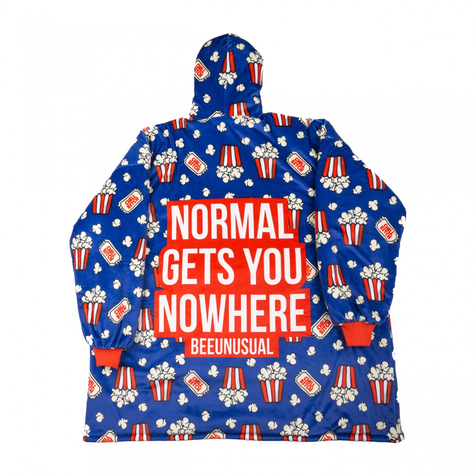 Unisex Poncho Μπλε - Bee Unusual 'Chill Bitch'