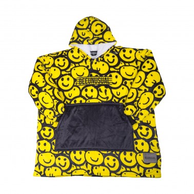 BEE UNUSUAL BEE FXXXING UNUSUAL HOODED PONCHO BLANKET HH-257423-YELLOW Yellow