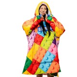 BEE UNUSUAL PLAY WITH ME HOODED PONCHO BLANKET HH-257421-MULTI Colorful Image 