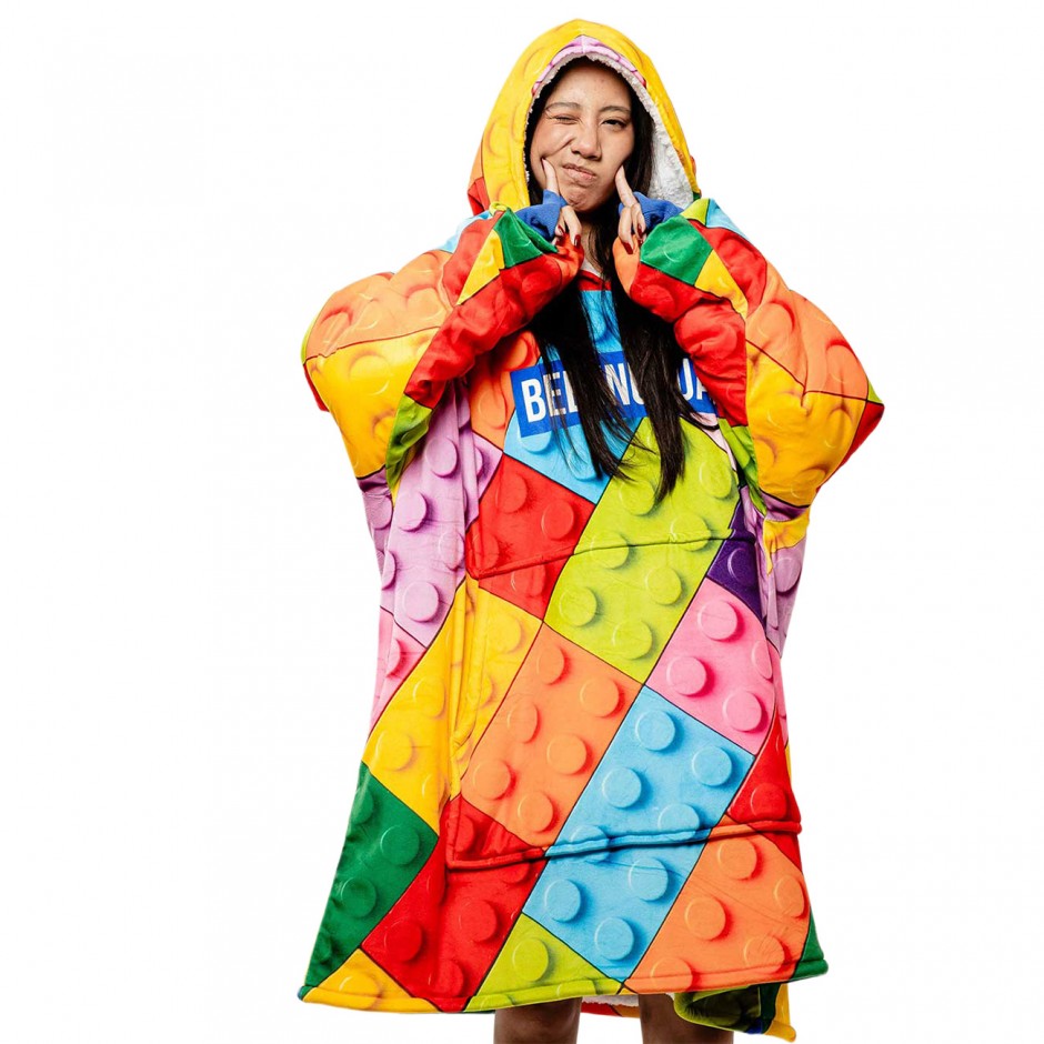 BEE UNUSUAL PLAY WITH ME HOODED PONCHO BLANKET HH-257421-MULTI Colorful