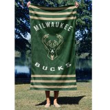 NBA MILWAULKEE BUCKS STRIPES 30X60 BEACH TOWEL 100-00005 Green Image 0