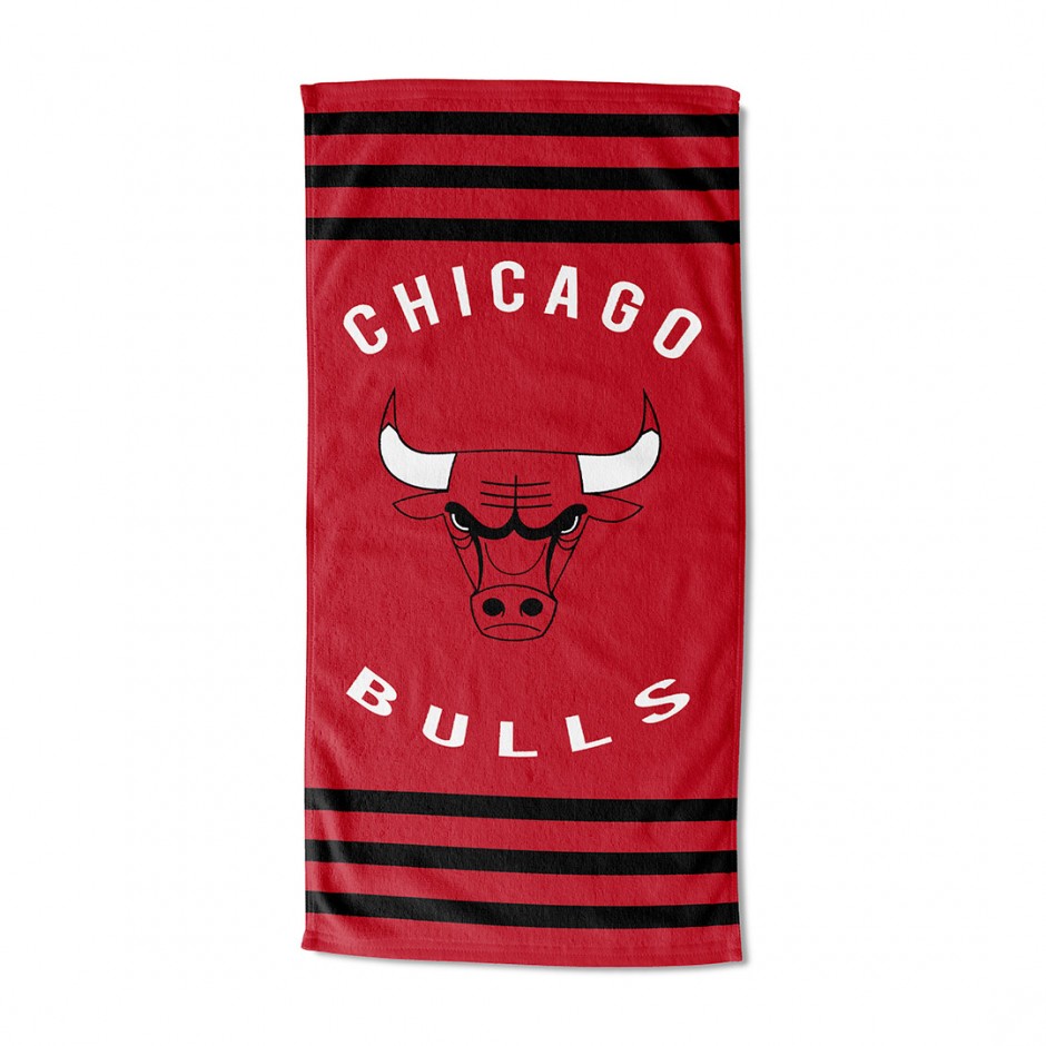 NBA CHICAGO BULLS STRIPES 30X60 BEACH TOWEL 100-00003 Red