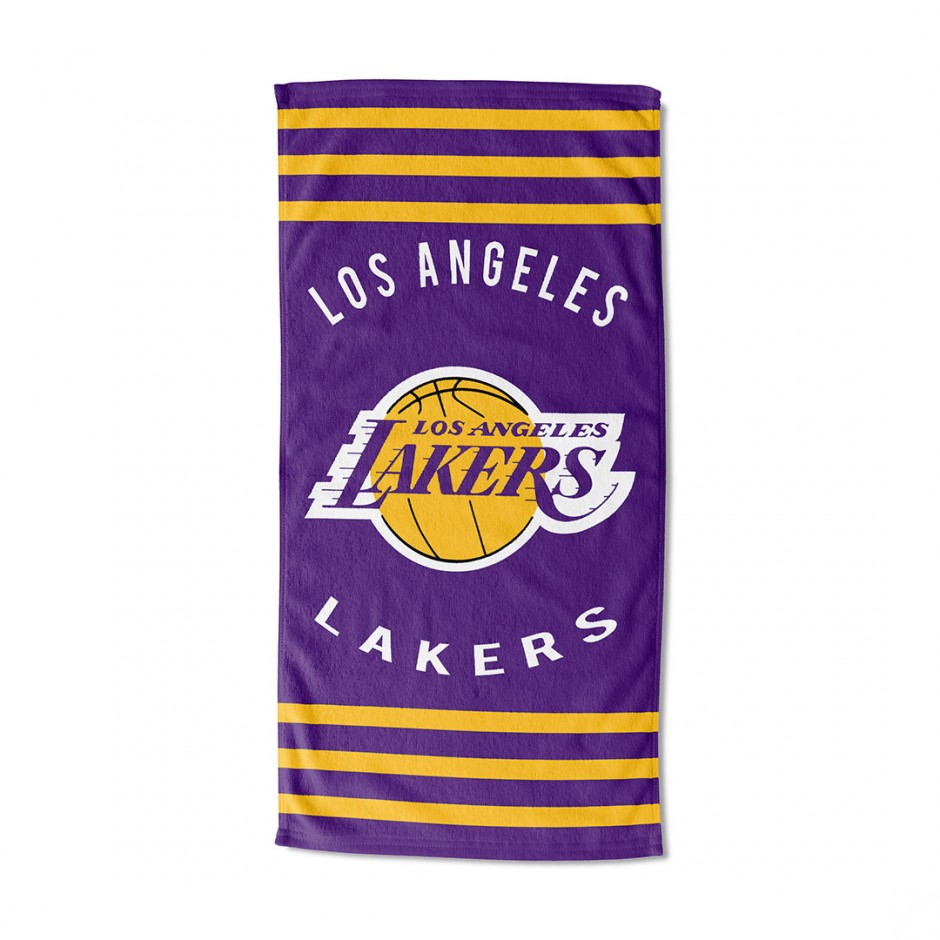 Πετσέτα Θαλάσσης Μωβ - NBA Los Angeles Lakers Stripes