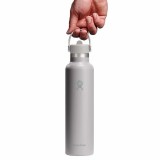 HYDRO FLASK 21 OZ (621 ml) STANDARD FLEX STRAW CAP BIRCH S21CFS035-BIRCH Grey Image 1