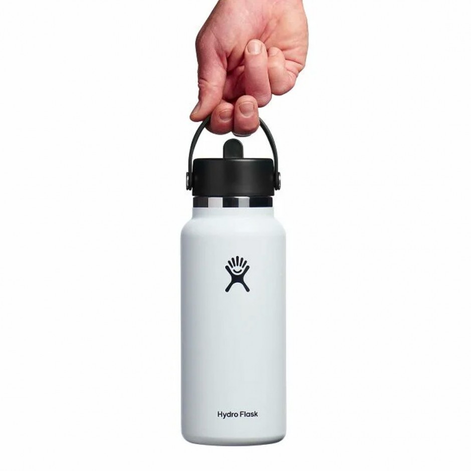 HYDRO FLASK 32 OZ (946 ml) WIDE FLEX CAP WHITE W32BTS110-WHITE White