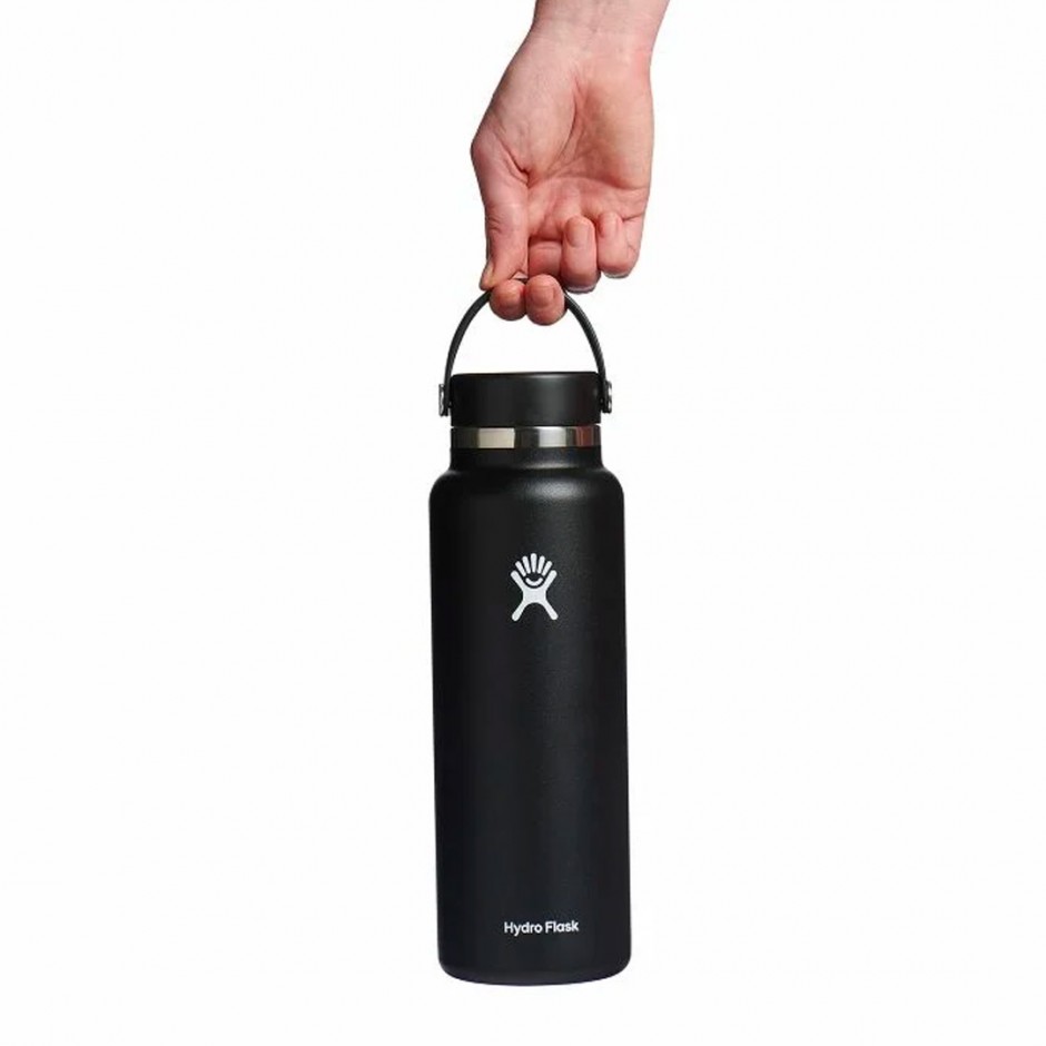 HYDRO FLASK 40 OZ (1183 ml) WIDE FLEX CAP BLACK W40BTS001-BLACK Black