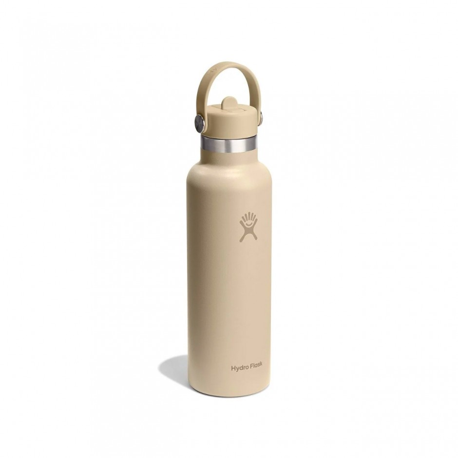 Παγούρι Θερμός Μπεζ - Hydro Flask 21 oz Standard Mouth With Flex Straw Cap
