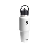 Thermos Bottle White - Hydro Flask 32 oz Wide Mouth With Flex Straw Travel Bottle Image 0