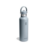 Thermos Bottle Grey - Hydro Flask 21 oz Standard Mouth With Flex Straw Cap Image 0