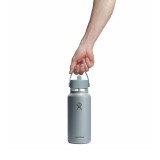 Thermos Bottle Grey - Hydro Flask 32 oz Wide Mouth Flex Cap Image 1