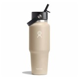 Παγούρι Θερμός Εκρού - Hydro Flask 32 oz Wide Mouth With Flex Straw Travel Bottle Εικόνα 