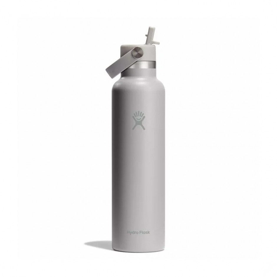 HYDRO FLASK 21 OZ (621 ml) STANDARD FLEX STRAW CAP BIRCH S21CFS035-BIRCH Grey