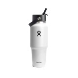 Thermos Bottle White - Hydro Flask 32 oz Wide Mouth With Flex Straw Travel Bottle Image 