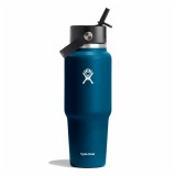 Παγούρι Θερμός Μπλε - Hydro Flask 32 oz Wide Mouth With Flex Straw Travel Bottle Εικόνα 