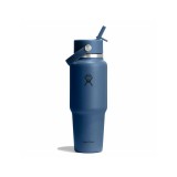 Thermos Bottle Blue - Hydro Flask 32 oz Wide Mouth With Flex Straw Travel Bottle Image 